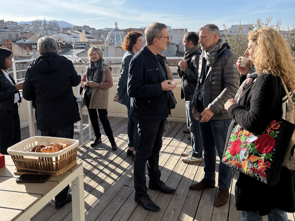 Petit déjeuner avec La Cité des Entrepreneurs d'Euroméditerranée sur la terrasse de connect RH